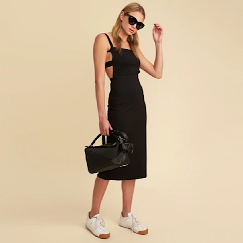 LPA Black Dress 27 ( Cut Out Back Midi Dress )